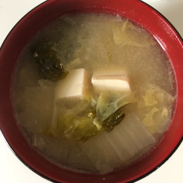 白菜と豆腐の味噌汁